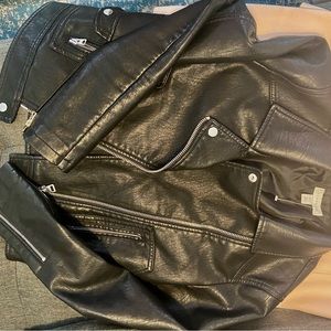 Topshop leather jacket small